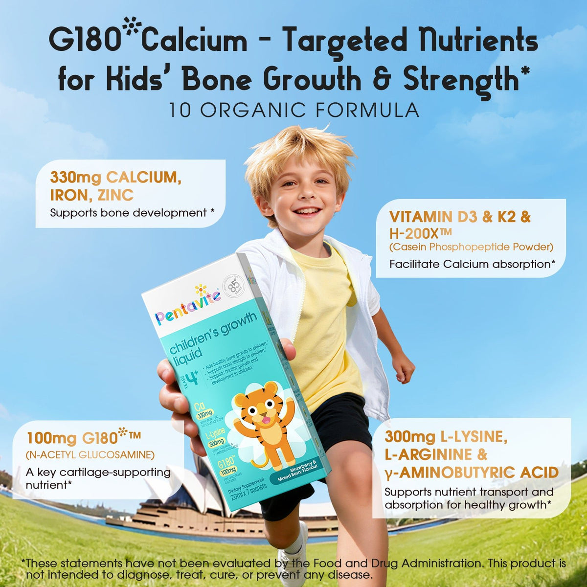 Pentavite Children's Growth Liquid - G180 Calcium - BYHEALTH