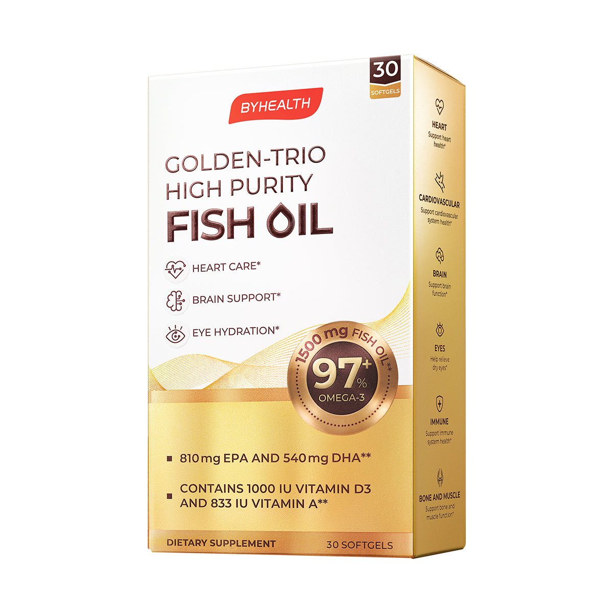 BYHEALTH GOLDEN-TRIO HIGH PURITY FISH OIL - BYHEALTH
